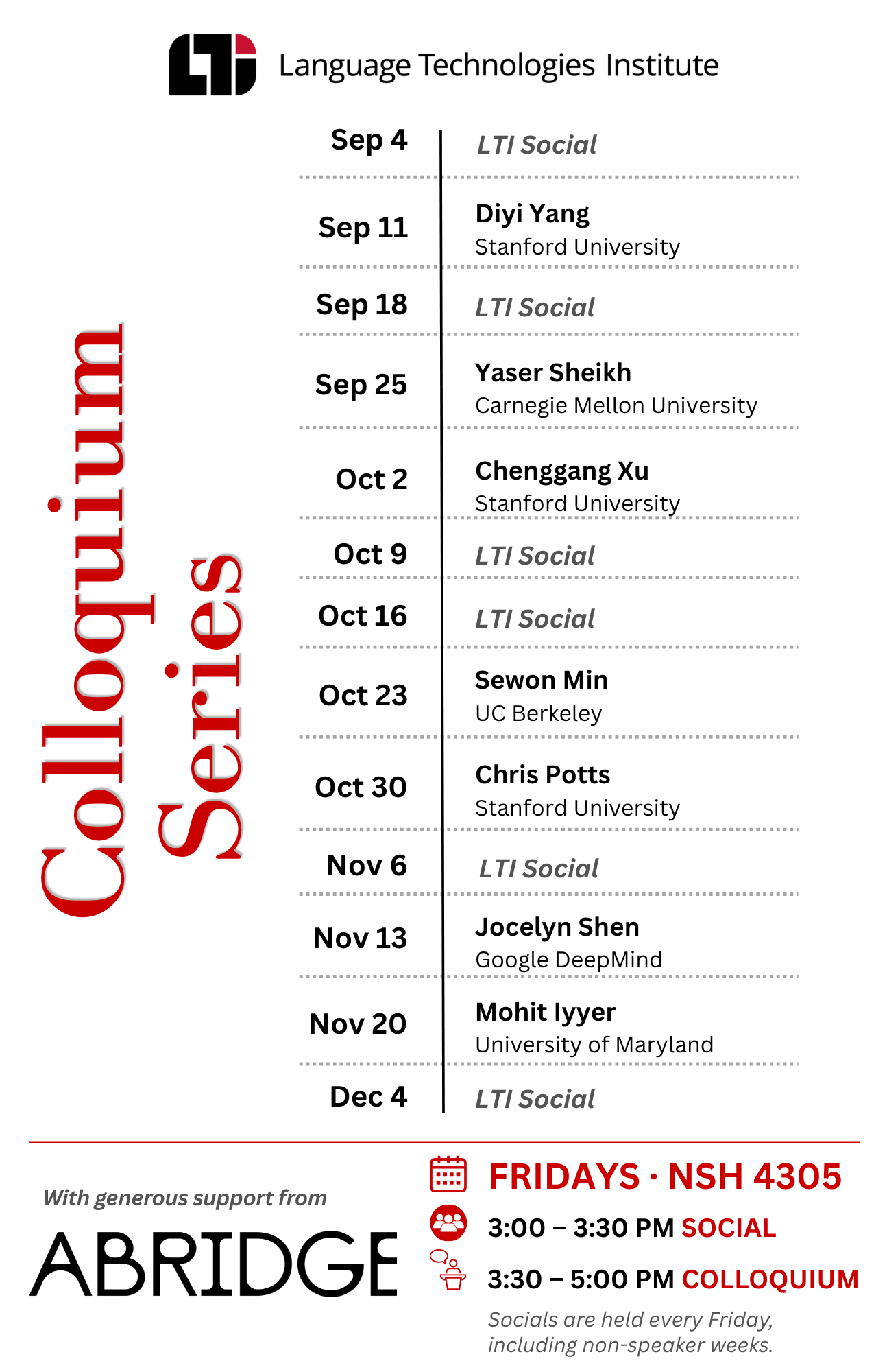 Schedule Fall 2026